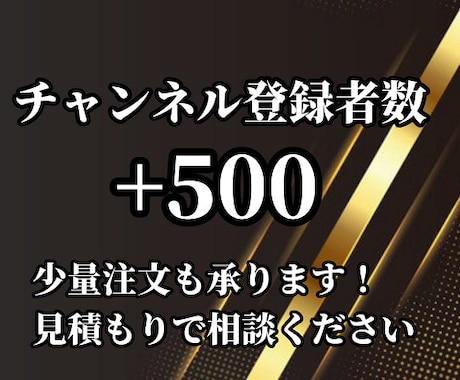 宣伝してチャンネル登録者数⤴500人増やします 少量注文も受付可！安心の完了後30日間の保証あり！リピート可 イメージ1