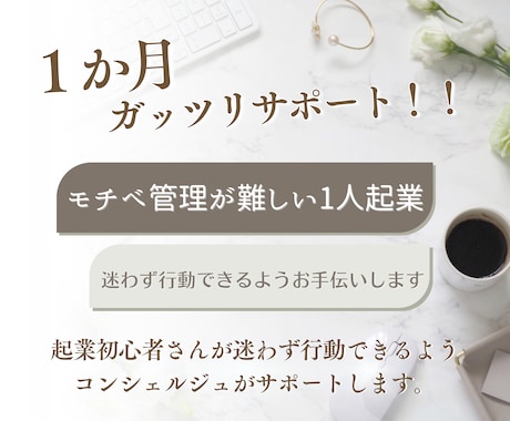 目標達成に向けて1か月ガッツリサポートします チャット無制限でモチベ管理までしっかり行う伴走型サポート！ イメージ1