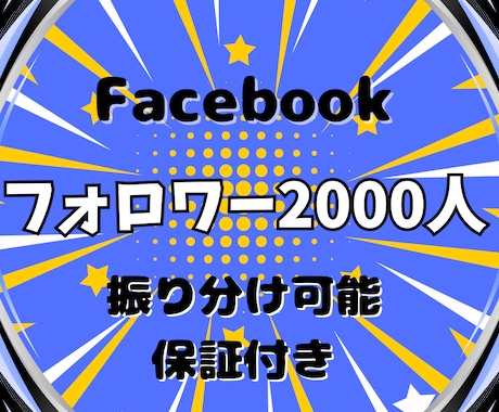 Facebookのフォロワー2000人増やします 宣伝のプロが総力でアカウントを多くの人に紹介します イメージ1
