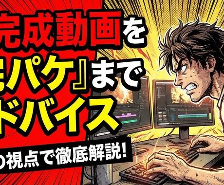 未完成動画をプロ視点で「完パケへ」まで」「します 作るだけではない、成果を出すため動画テコ入れ・修正の相談 イメージ1