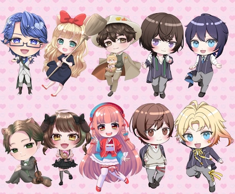 お望みのデフォルメ度合いでミニキャラ作成します 白兎あわの絵でミニキャラ発注しませんか イメージ1