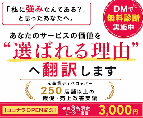 出品文を書く前に！売れるサービス設計します イメージ1