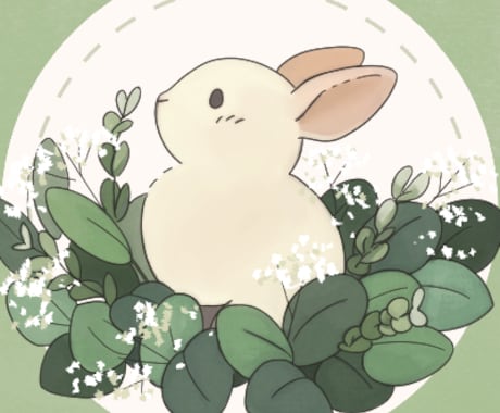 かわいくてシンプルな動物アイコンを描きます 世界観を合わせたヘッダーも制作可能！ イメージ1