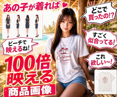 モデル撮影不要！AIモデル使用の広告画像を作ります イメージ1