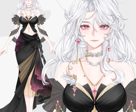 高精度・高複雑度Live2DVモデル制作します 立ち絵からモデリングまで一貫対応無制限修正・商用利用可 イメージ2