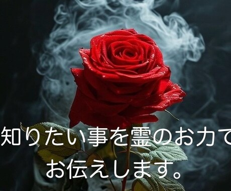 霊の力を借りて知りたい事を知るお手伝いをします 片思い、複雑、少しでも相手の事を知りたくありませんか？ イメージ1