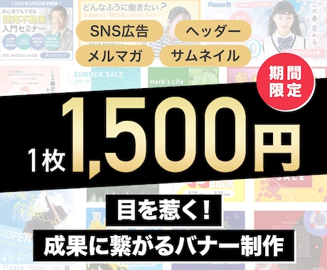 キャンペーン価格1,500円でバナー制作します イメージ1
