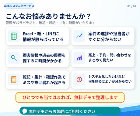 受発注・売上管理などの業務システムを制作します Excel管理を卒業。検索・集計・バックアップまで使いやすく イメージ2