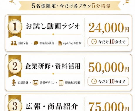 記事・資料をAIキャスター2人の動画ラジオにします 5分増量中⚠️絶対にどれかのオプションを選んでください‼️ イメージ2
