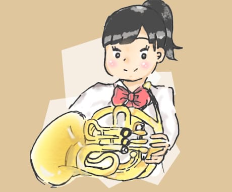 演奏者のイラスト描きます 吹奏楽や演奏者さんのイラストを描きます♪ イメージ1