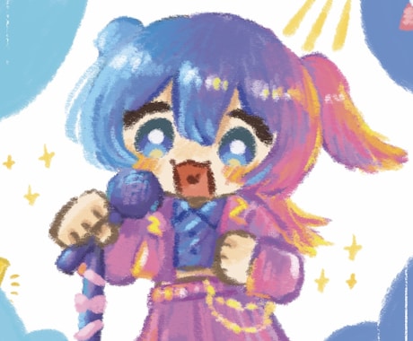 クレヨンのような全身イラストを描きます 絵本のような世界をカラフルに表現 イメージ2