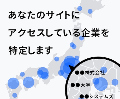 あなたのサイトにアクセスしている企業を特定します サイト分析やマーケティング・営業活動におすすめ!! イメージ1