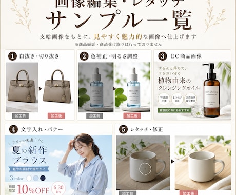 AIでEC商品画像を作成します 商品PR・販売ページ用画像に対応 イメージ1
