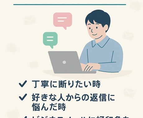LINEやDMの返信を考えます 恋愛、断り、お礼など感情に寄り添った返信文を作ります イメージ1