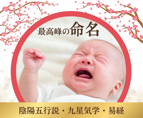 命名｜3日以内に、大吉のお名前をご提案します 98％の鑑定士が知らない、陰陽五行説・気学・易経の姓名鑑定 イメージ1