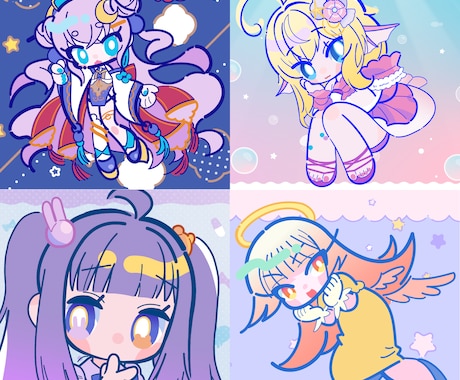 レトロポップなデフォルメイラスト描きます イメージ1