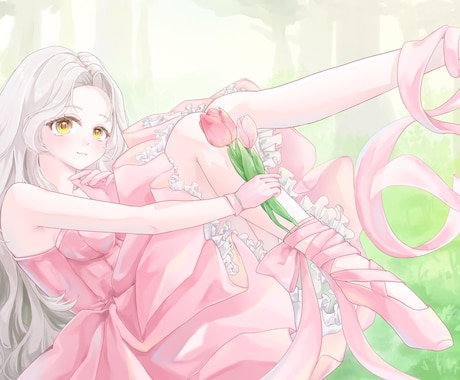 透明感のあるかわいい女の子を描きます フリルやファンタジー、アンティーク調なものものが得意です。 イメージ2