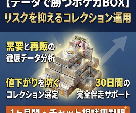 ポケカBOXの運用戦略をコンサルします 価値を最大化させるためのポケカBOX運用個別チャット指導 イメージ1