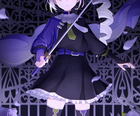 色んな絵柄でキャラクターメインの一枚絵を作成します アニメ塗り/厚塗り/デフォルメ/ドット等幅広い絵柄で作成 イメージ2