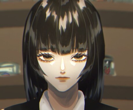 女の子が描かれたアイコン制作致します どちらかというと綺麗系の絵柄です。厚塗り、グリザイユ風。 イメージ1