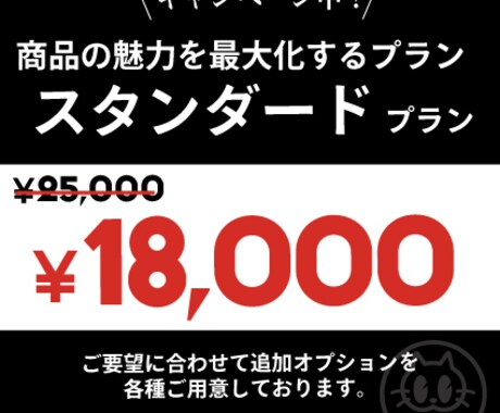 スタンダードプラン！商品の魅力を最大化します お試し価格！法人品質デザインを特別提供【キャンペーン価格】 イメージ2