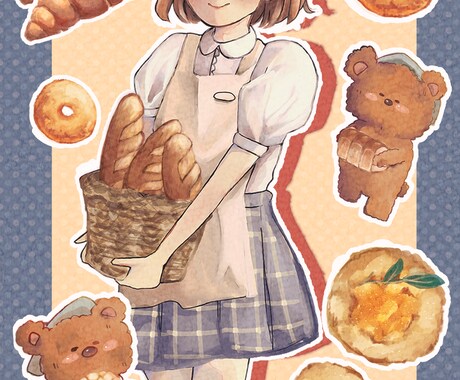 透明感のある水彩タッチでふんわり可愛く描きます コンセプトにぴったり合った女の子のイラストをご提供します イメージ2