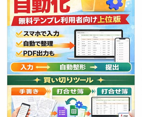 現場監督向け　作業打合せ簿を自動化します 作業打合せ簿を自動化｜Googleフォーム連携テンプレ イメージ1