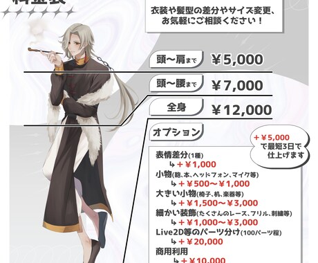 TRPG・ゲーム等の立ち絵を描きます キャラクターを魅力的に描きます！ イメージ2