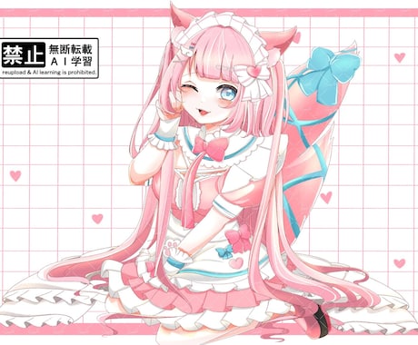 アイコン、立ち絵、可愛いイラスト描きます 可愛いイラスト、VTuberキャラ立ち絵制作どうですか？ イメージ2