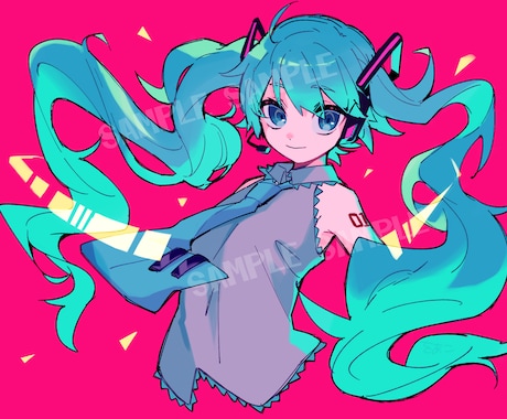 SNSアイコン・立ち絵や一枚イラストなど制作します ぺたぺた、パキッとした塗りがお好きな方へ イメージ2