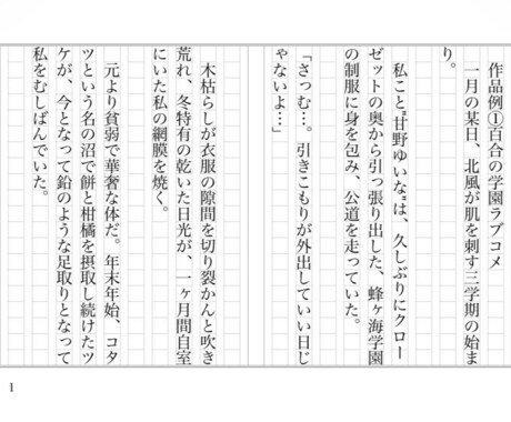 Web作家が、小説・シナリオ・プロットを書きます ラノベ、純文学、恋愛、ミステリー、ホラー…オリジナルで執筆！ イメージ2