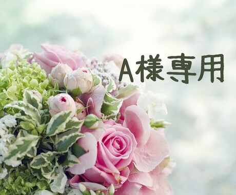 A様専用で対応させていただいております A様のみがご利用いただけますのでよろしくお願い致します イメージ1