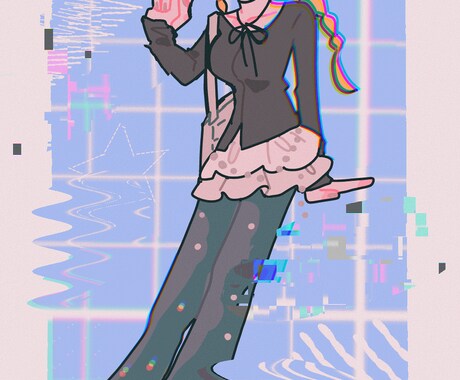 最短当日で地雷系やサブカル女子のイラスト描きます 初めての方も大歓迎！アイコンからキャラデザまで丁寧に対応 イメージ2
