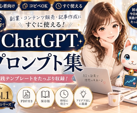 副業初心者向けChatGPTプロンプト集販売します イメージ1