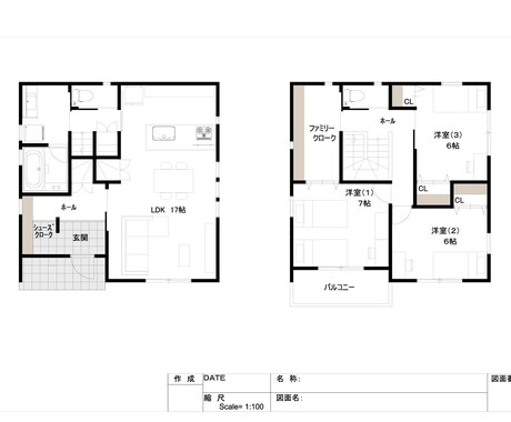 木造２階★建築図面（平面図・立面図）の作成をします AUTOCADで作成！図面に必要な情報の追記対応できます イメージ2