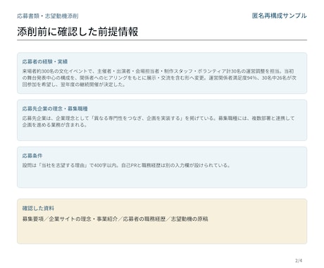 志望動機・自己PRを伝わる文章に整えます 経験を整理し、面接でも話せる応募書類へ イメージ2