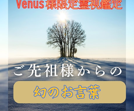 Venus様限定★プロ霊能者が霊界で特別供養します 霊能者が年一会の供養も厄払いも全て代行する特別な供養です イメージ1