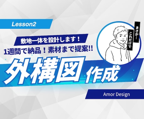 1万円台！？後悔しないマイホーム外構図提案します この価格でここまで！？満足保証の外構提案！ イメージ1