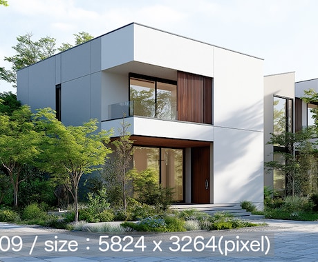 住宅の建築パース画像データを販売します 広告・宣伝用に高精細な外観パースの完成品データを販売 イメージ2
