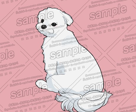 大切なペットや動物のお写真をイラスト化します SNS等のアイコンやグッズにもお使いいただけます イメージ2