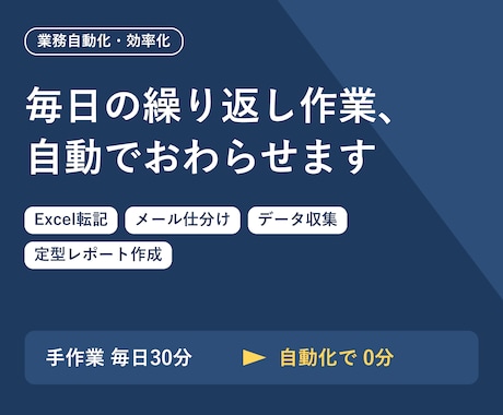 ExcelやGASでスプレッドシートを自動化します イメージ1