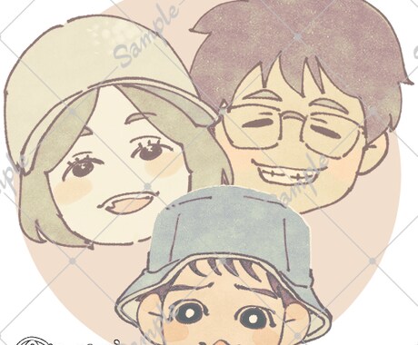 シンプルでやわらかい手書き風似顔絵をお描きします 名刺やアイコンに使いやすい、シンプルな似顔絵イラスト イメージ2