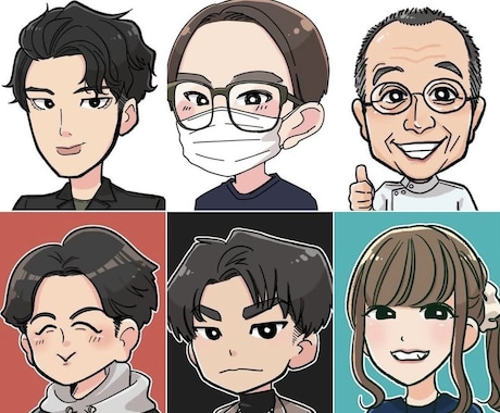 ポップ！イラスト風！な似顔絵アイコン描きます イメージ1