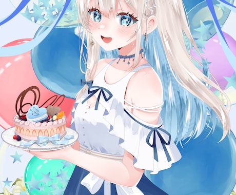一枚絵イラストお描きいたします あなただけのオリジナルキャラクターをお作り致します イメージ2