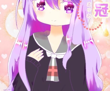 かわいい・綺麗な加工いたします 人物・イラストに文字入れ、装飾加工します！ イメージ2