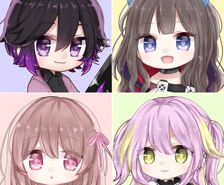 かわいい絵柄のSNSアイコン作成します かわいい系のイラストが得意です/基本料金2000円～ イメージ2