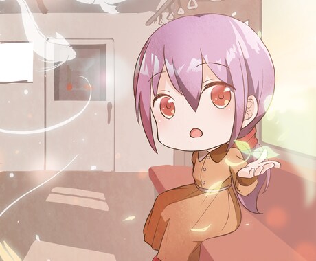 キャラクターが映えるイラスト・1枚絵を描きます 【サイズ自由】動画、ＳＮＳ、ゲームなどの素材に！印刷物も可能 イメージ2