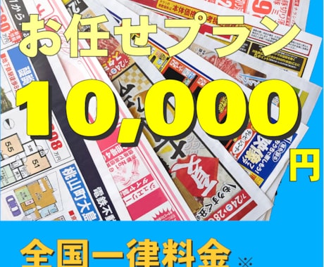 予算1万円で販促チラシをお任せ配布します エリア選定から配布までプロに丸投げOK！ イメージ1