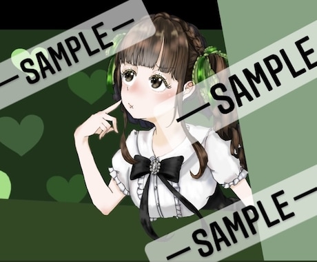 推しカラーで量産型な女の子描きます あなたの推し活応援したい！推しカラーのイラスト描きます！ イメージ2