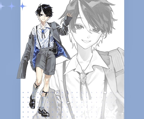立ち絵/TRPG・配信等/高品質イラスト描きます 写実的な服の表現で、魅力的な立ち絵を制作します イメージ2